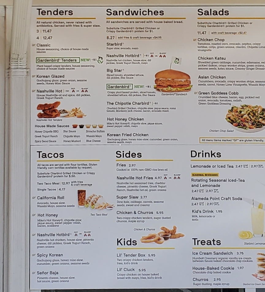Starbird Chicken Menu - Image 2